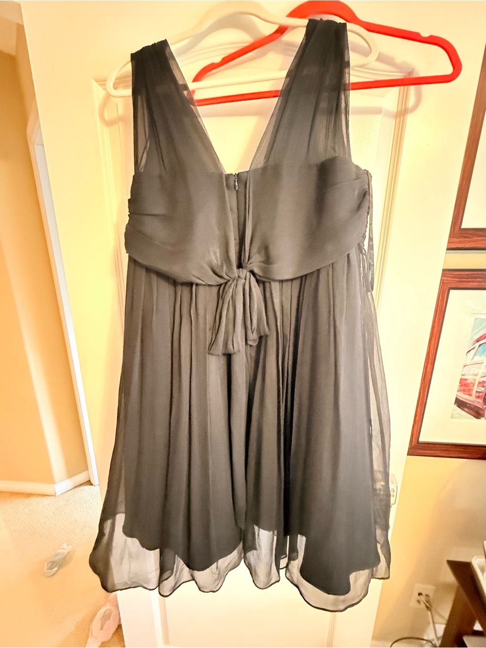 Donna Ricco Black Chiffon Sleeveless Cocktail Dress - Picture 10 of 12